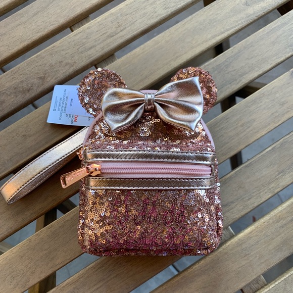 Disney Accessories - Disney Minnie Mouse Sequin Backpack Wristlet